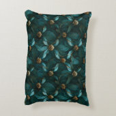 ラすごいックスティール(緑がかった色)と金ゴールド アクセントクッション (裏面(縦))