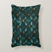 ラすごいックスティール(緑がかった色)と金ゴールド アクセントクッション (正面(垂直))