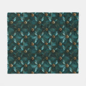 ラすごいックスティール（緑がかった色）と金ゴールド フリースブランケット (正面(横))