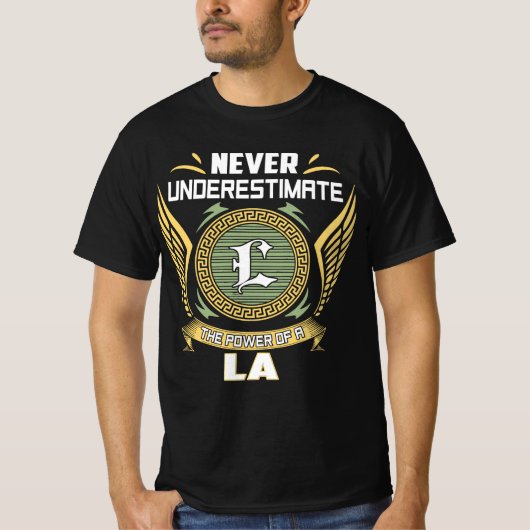ラの力は決して過小評価しないで Tシャツ (正面)