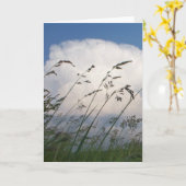 "ライおよび空"の写真カード カード (黄色い花)