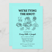 ライお洒落ンアート結婚式招待状 招待状 (正面/裏面)