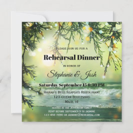 ライきらめくトビーチリハーサルディナー招待状 招待状
