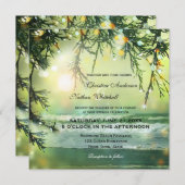 ライきらめくトビーチ結婚式招待状 招待状 (正面/裏面)