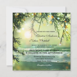 ライきらめくトビーチ結婚式招待状 招待状