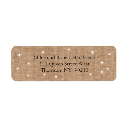 ライきらめくト差出人住所ラベル ラベル (正面)