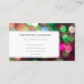 ライきらめくト《写真》ぼけ味プロフェッショナルイベント管理者 名刺 (裏面)