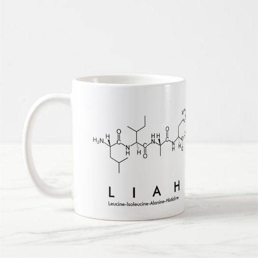 ライアペプチド名mug コーヒーマグカップ (左)
