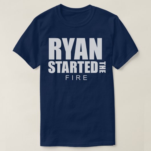 ライアンが火を起こした Tシャツ (デザイン正面)
