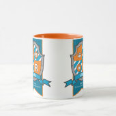 ライアンの手紙Rの頂上のオレンジ一流の意味マグ マグカップ (中央)