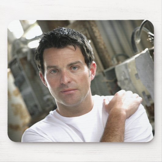 ライアンケリー音楽-マウスパッド-明白な白T マウスパッド (正面)