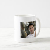 ライアンケリー音楽-ロゴのマグ-明白な白T コーヒーマグカップ (正面右)