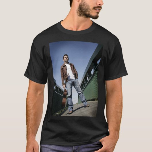 ライアンケリー音楽-基本的なTシャツの黒橋 Tシャツ (正面)
