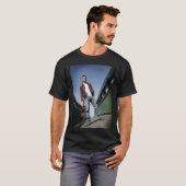 ライアンケリー音楽-基本的なTシャツの黒橋 Tシャツ (正面フル)