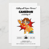 ライアンズワールド漫画誕生日 招待状 (正面/裏面)