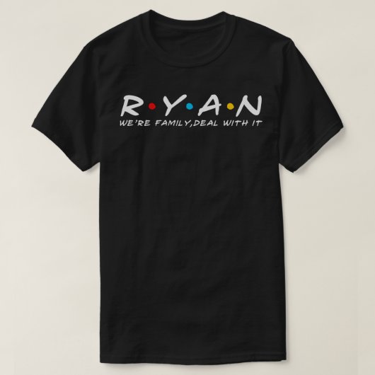 ライアン家ライアン名龍安姓 Tシャツ (デザイン正面)