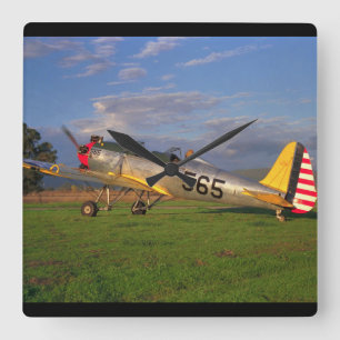 ライアン、PT-22のWWII_Classicの航空 スクエア壁時計