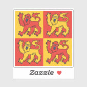 ライウェリンの旗（四角） シール (シート)