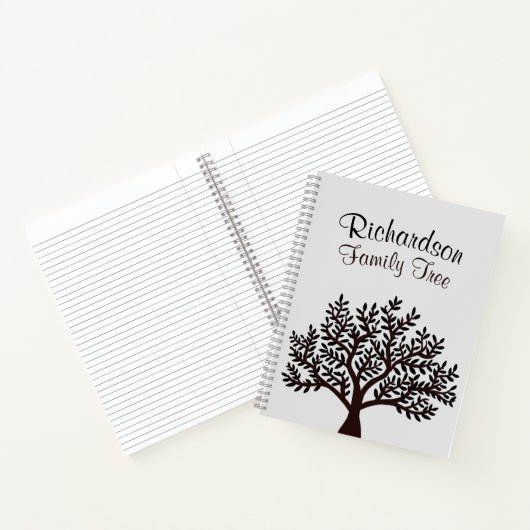 ライエレガントトグレーブラックファミリーツリー系図学 ノートブック (内部)