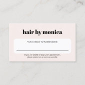 ライエレガントトパステルはっきりした美しいサロン 予約カード (正面)