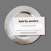 ライエレガントトパステルはっきりした美しいサロン 予約カード