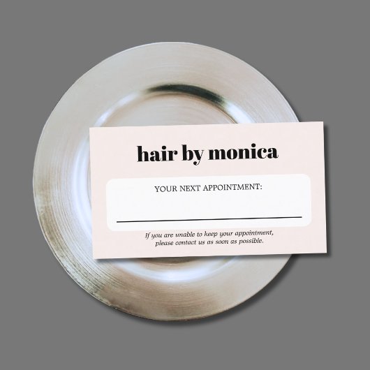 ライエレガントトパステルはっきりした美しいサロン 予約カード