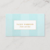 ライエレガントトパステルブルーストライプの 名刺 (正面)
