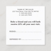 ライエレガントトパステル抽象芸術はっきりしたサロン 紹介カード (裏面)