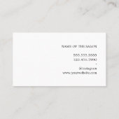 ライエレガントトパステル美容師はっきりした 名刺 (裏面)