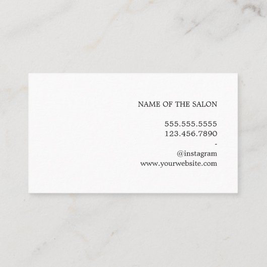 ライエレガントトパステル美容師はっきりした 名刺 (裏面)