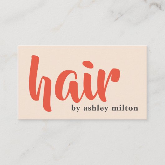 ライエレガントトパステル美容師はっきりした 名刺 (正面)