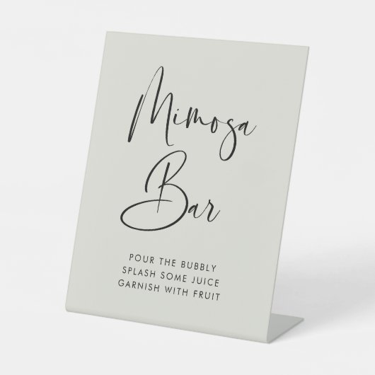 ライエレガントトモダンセージ結婚グリーンズミモザバー 台座サイン (正面)