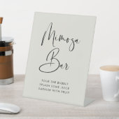 ライエレガントトモダンセージ結婚グリーンズミモザバー 台座サイン (インサイチュ)