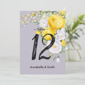 ライエレガントト素朴：黄色のフローラ表の番号 招待状 (スタンド正面)