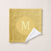 ライエレガントト金ゴールドバロックカスタムダマスク バスタオルセット (ウォッシュタオル)