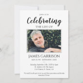 ライエレガントフフォトの青い水色お祝い 招待状 (正面)