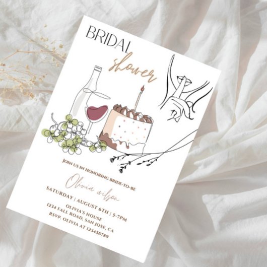 ライエレガントンアートブライダルシャワーパーティー 招待状