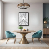 ライエレガントンアートポートレートモダンウォールアートポスター ポスター