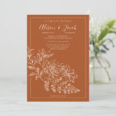 ライエレガントン描フローラテラコッタ結婚ス 招待状 (スタンド正面)