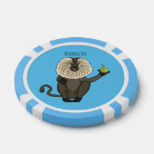 ライオおもしろいンテイルマカクのサル漫画 ポーカーチップ (シングル)