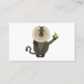 ライオおもしろいンテイルマカクのサル漫画 名刺 (裏面)