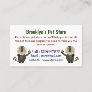 ライオおもしろいンテイルマカクのサル漫画 名刺