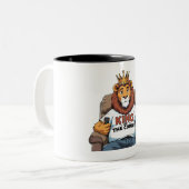 ライオおもしろいンパパ – カウチキング ツートーンマグカップ (正面左)