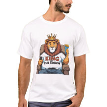 ライオおもしろいンパパTシャツ – King of the Couch