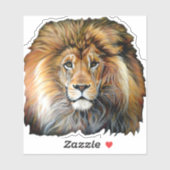 ライオはっきりしたンステッカー切り抜き シール (シート)