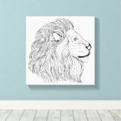 ライオインスパイアンヘッド30 キャンバスプリント (インサイチュ (ウッドフロア))