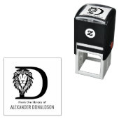 ライオエレガントンヘッド#3イニシャル名独身の帳 セルフインキングスタンプ (インサイチュ)