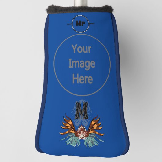 ライオカラフルフィッシュモノグラム ゴルフヘッドカバー (回転90)