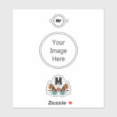 ライオカラフルフィッシュモノグラム シール (シート)