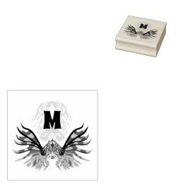 ライオカラフルフィッシュモノグラム ラバースタンプ